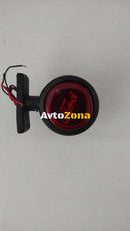 Комплект от 2 броя LED ЛЕД страничен габарит рогче 12 -24V оранжево - червено “old school” Неон Ефект с лого FD - Avtozona