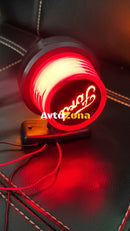 Комплект от 2 броя LED ЛЕД страничен габарит рогче 12 -24V оранжево - червено “old school” Неон Ефект с лого FD - Avtozona