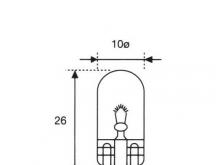 Комплект от 2 броя крушки крушка 12V T10 5W в блистер бяла светлина Philips - Avtozona