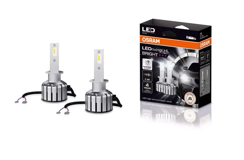 Комплект от 2 LED крушки Osram H1 LEDriving HL BRIGHT + 300% за фарове 12V 6000K - Avtozona