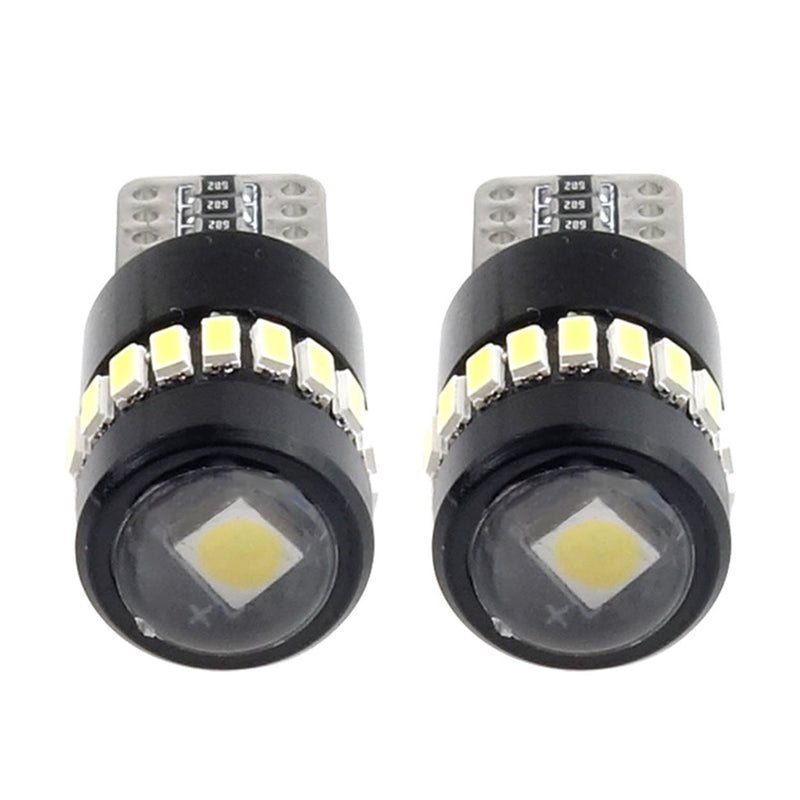 Комплект от 2бр. LED Лед Диодни крушки за габарит T10 W5W Canbus 3014 + 1 18SMD 12V-24V бяла светлина - Avtozona