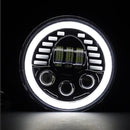 Комплект от 2бр. универсален 7 инча 18см ЛЕД LED фар лампа халоген 12V-24V