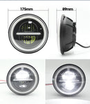 Комплект от 2бр. универсален 7 инча 18см ЛЕД LED фар лампа халоген 12V-24V