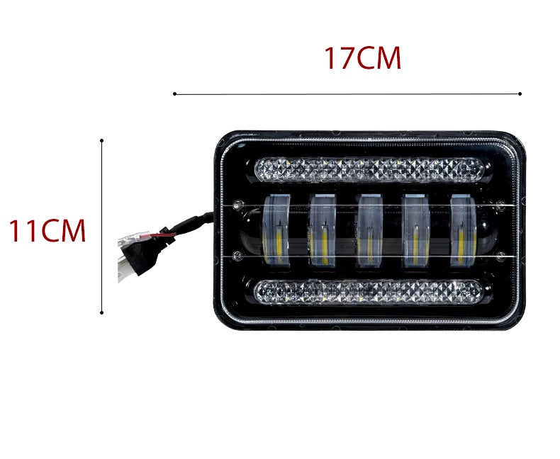 Комплект от 2бр. универсалeн 5 инча ЛЕД LED фар лампа халоген 12V-24V къси/дълги