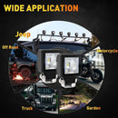 Комплект от 6 броя Лед LED Халогени Лампи с окабеляване Бяла Flood + Бяла DRL