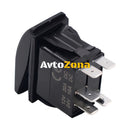 Копче Бутон За Вграждане За Интериорна Светлина Плафон Лампа LED Осветление 12V - 24V Надпис INTERIOR LIGHT Синя Светлина - Avtozona