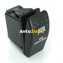 Копче Бутон За Вграждане за LED Лед Бар Халоген Светлини 12V - 24V Надпис LED LIGHT BAR Синя Светлина - Avtozona