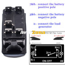 Копче Бутон За Вграждане за LED Лед Бар Халоген Светлини 12V - 24V Надпис ROOF LED LIGHT BAR Синя Светлина - Avtozona