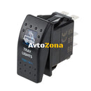 Копче Бутон За Вграждане за LED Лед Бар Халоген Задна Светлина 12V - 24V Надпис TRAY LIGHTS Синя Светлина - Avtozona