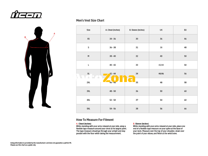 Кожен мото елек ICON VEST RED D3O - Avtozona