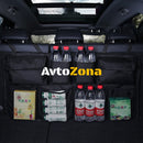 Кожен органайзер за кола със сгъваема масичка Черен - Avtozona