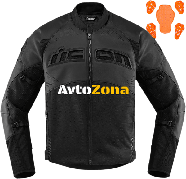 Кожено мото яке CONTRA2 LEATHER PERFORATED STEALTH - Avtozona