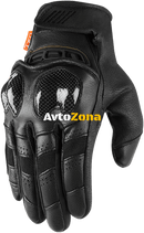 Кожени мото ръкавици ICON CONTRA2 - BLACK - Avtozona