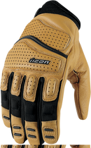 Кожени мото ръкавици ICON SUPERDUTY2 - TAN - Avtozona