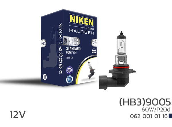 Крушка NIKEN - 9005 (HB3) 60W 12V - Avtozona