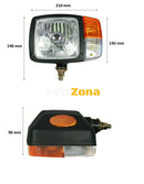 Ляв Кристален Фар с Кабел Фар с Mигач Габарит За Трактор Багер Комбайн Фадрома Снегорин и др. - Avtozona