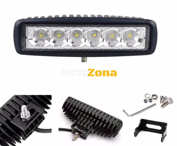 LED 18w халогенна дневна светлина работна лампа 12/24V за ролбар джип АТВ - Avtozona