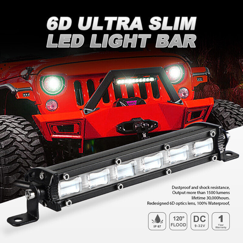 LED БАР - 18W - 18 СМ Подходящ за ATV SUV офроуд 4x4 камиони джипове мотоциклети - Avtozona