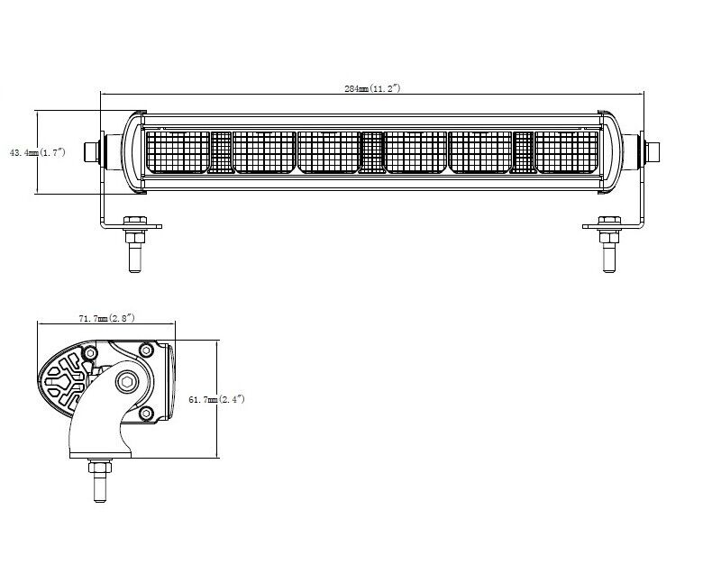 LED БАР - 30W - Насоченa SPOT Светлина - 28.4 СМ - Avtozona