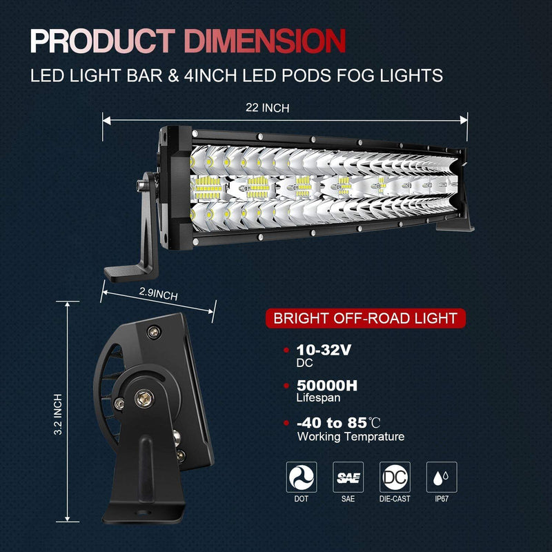 LED БАР - 390W - 56см - 12000LM - Avtozona