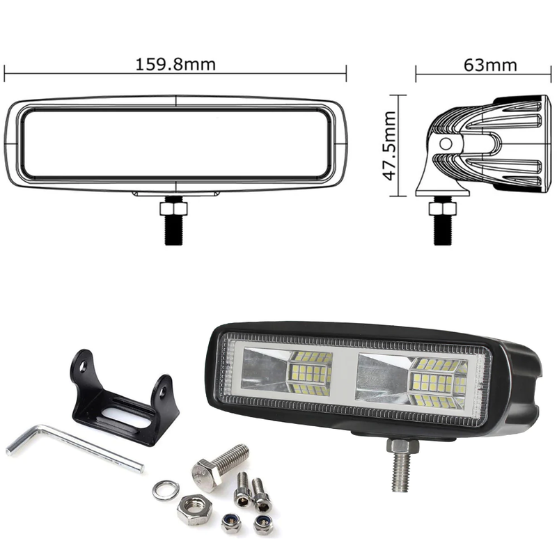 LED Диоден БАР - 36W - 16 СМ - Avtozona