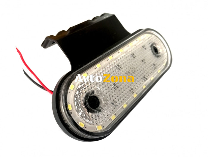 LED Диоден Габарит Маркер Токос Със Стойка Бял 20 Диода 12V - 24V За Камион Бус Ван Ремарке Каравана Платформа - Avtozona