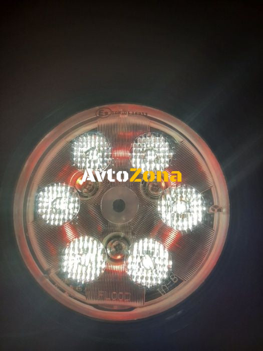 ЛЕД Диоден Халоген LED Лампа 2100lm 112mm 24W Бяла и Червена Светлина - Avtozona