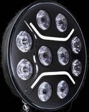 LED + DRL Диоден Халоген Фар Бял Оранжев Габарит Ø 230 мм 12V 24V за джип камион трактор багер земеделски машини и др. - Avtozona