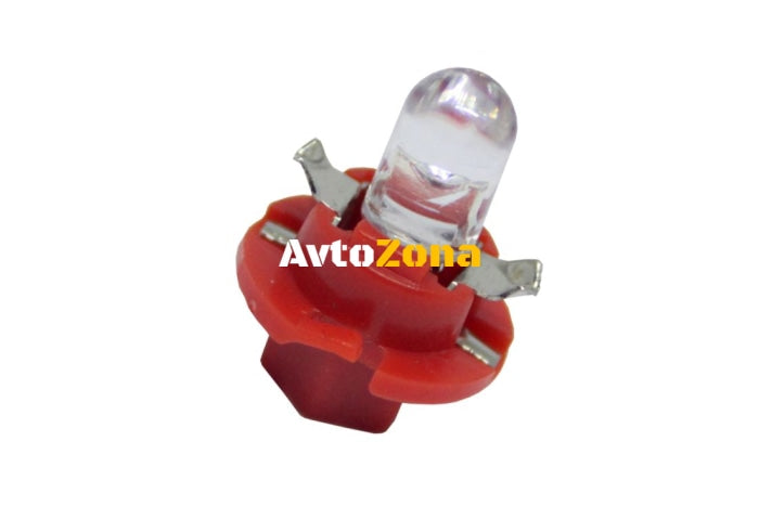 Лед крушки тип B8.4D 12V / 2W червен - Avtozona