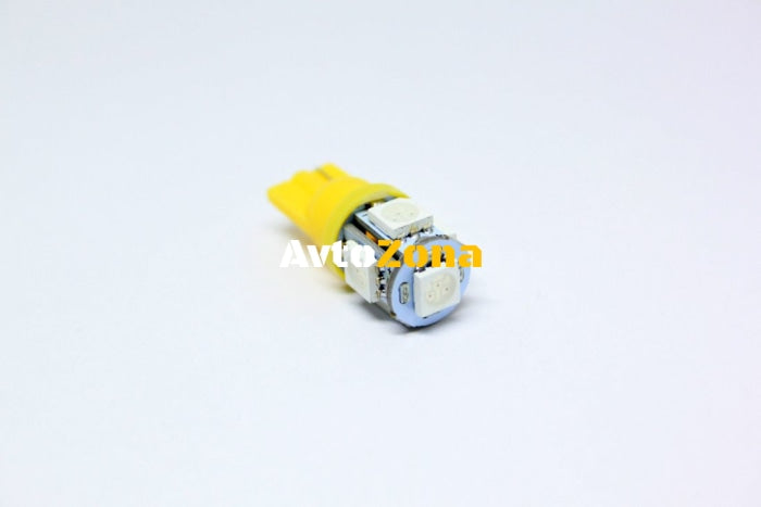 Лед крушки тип T10 с 5 SMD диода 4300K - Avtozona