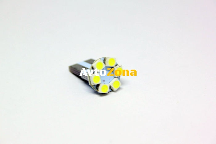 Лед крушки тип T10 с 6 SMD диода напред - Avtozona