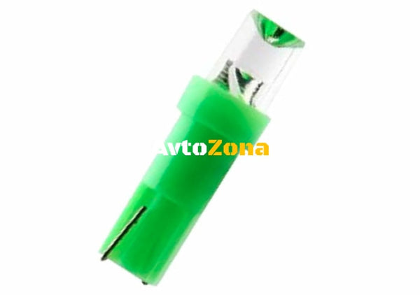 Лед крушки тип T5 12V/1,2W зелен - Avtozona