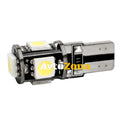 Лед Крушки За Габарит Т10 W5W LED 5 SMD Canbus 12V Бяла Светлина - Avtozona