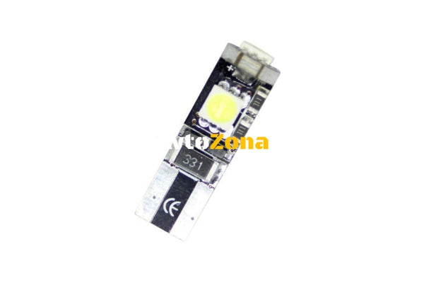 Лед крушки тип T10 с 3 SMD диода - Canbus 6000K - Avtozona