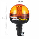 LED ЛЕД Аварийна Сигнална Лампа 40 Диода 3 Режима На Светлина Маяк Буркан Оранжева Жълта 12V - 24V Е-Mark E9 - Avtozona