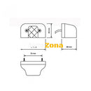 LED Лед Диоден Плафон Oсветление за Регистрационен Номер,24V За Ремарке Бус Каравана Платформа Черен - Avtozona