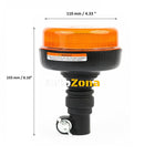 LED Лед Диодна Аварийна Сигнална Лампа Маяк Буркан 12/24V Блиц Slim E-Mark 12 Диода - Avtozona