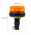 LED Лед Диодна Аварийна Сигнална Лампа Маяк Буркан 12/24V Блиц Slim E-Mark 12 SMD - Avtozona