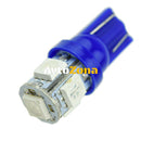 LED Лед Диодни Крушки За Габарит Т10 W5W 5 SMD 12V 6 Цвята Светлина - Avtozona