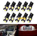 LED Лед Диодни Крушки За Габарит Т10 W5W 5 SMD 12V Бяла Светлина - Avtozona