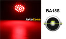 LED Лед Крушки 22 SMD BA15S 1156 (P21W) Срещуположни пинове (180°) Opposite 12V Червена Светлина - Avtozona