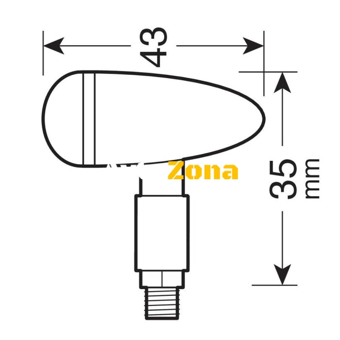 LED мигачи DROP BLACK - 90482 - Avtozona