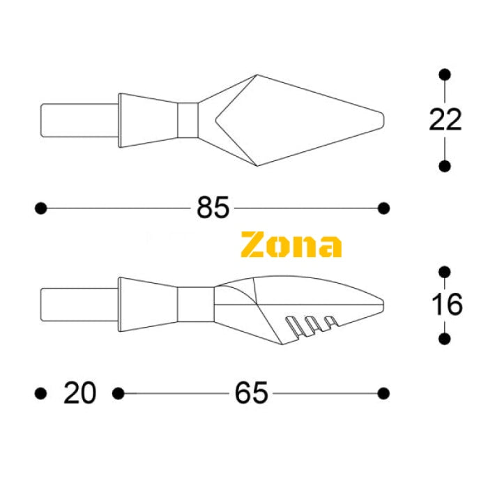 LED мото мигачи BARRACUDA X-LED B-LUX BLACK - Avtozona