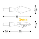 LED мото мигачи BARRACUDA X-LED B-LUX SILVER - Avtozona