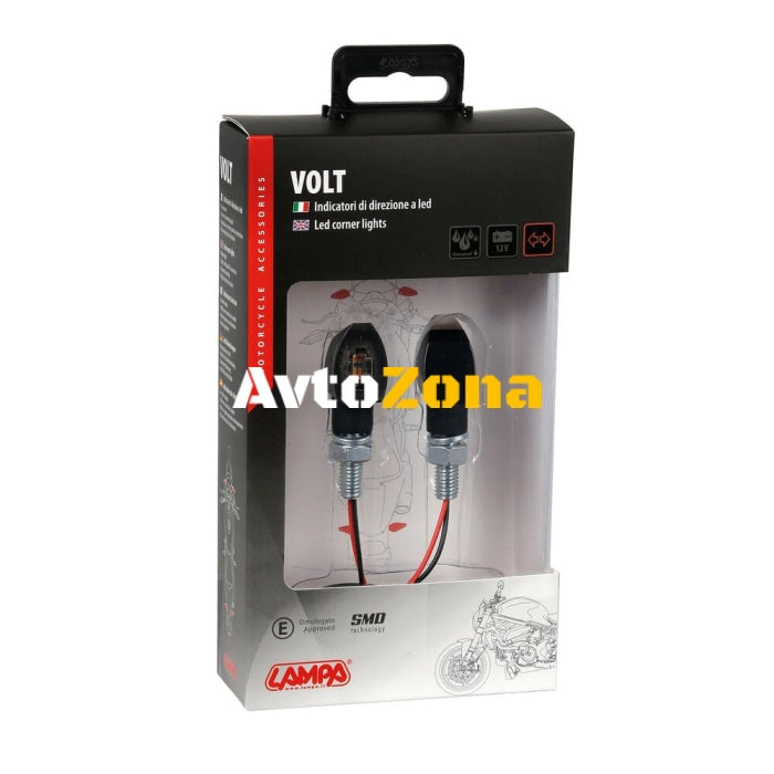 LED мото мигачи VOLT BLACK 90504 - Avtozona