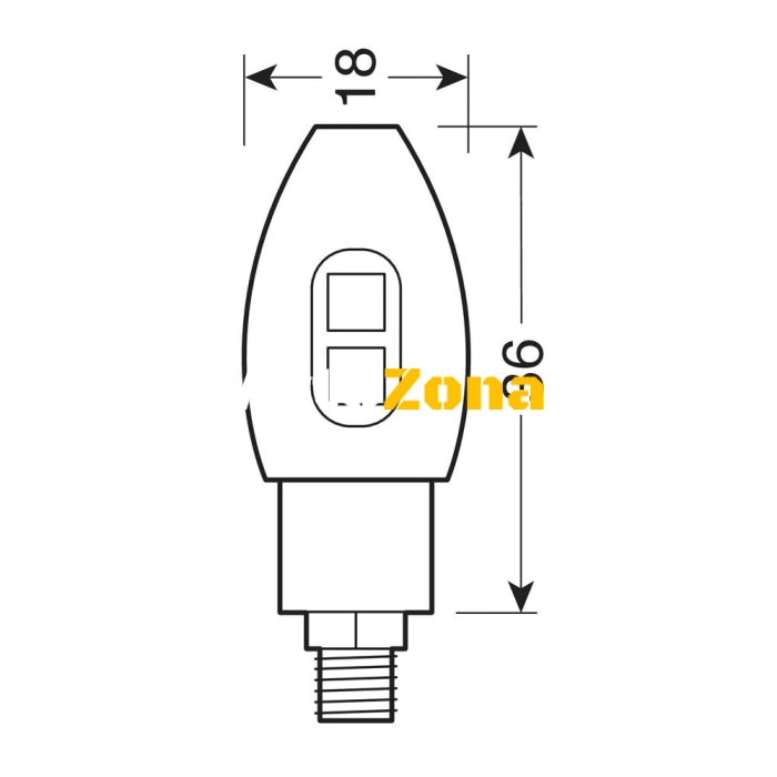 LED мото мигачи VOLT BLACK 90504 - Avtozona