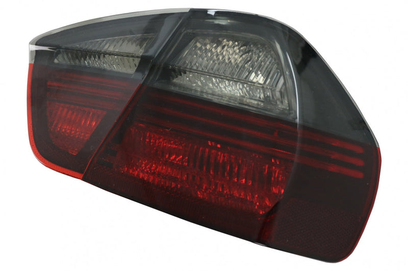 LED СТОПОВЕ за BMW 3 Series E90 (03.2005-08.2008) в Червено/Опушен Дизайн - Avtozona