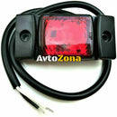 LED Светодиоден Габарит Маркер Токос Червен Е-Mark 3 LED 12V-24V 7.3 см - Avtozona