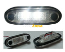 LED Светодиоден Габарит Маркер Токос С Гума Бял Цвят Овален Е-Mark 24V 7,5 см - Avtozona