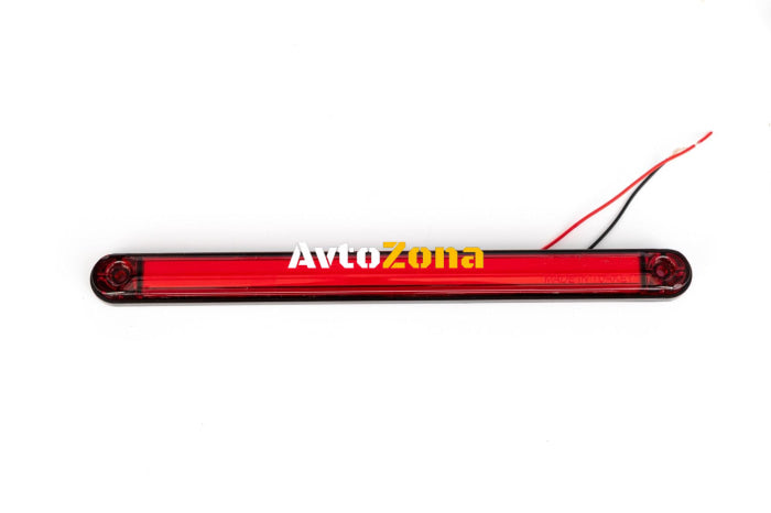 LED Светодиоден Габарит Неон Ефект Маркер Червен 12 LED 12V-24V 24 см - Avtozona